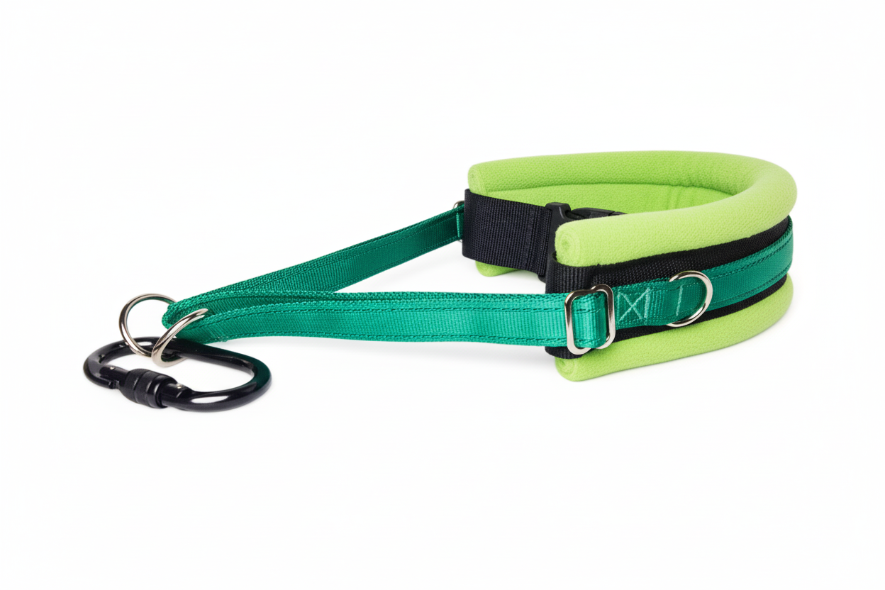 Emerald and lime green collar