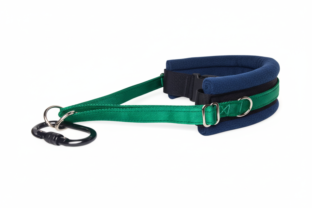 Emerald and navy collar