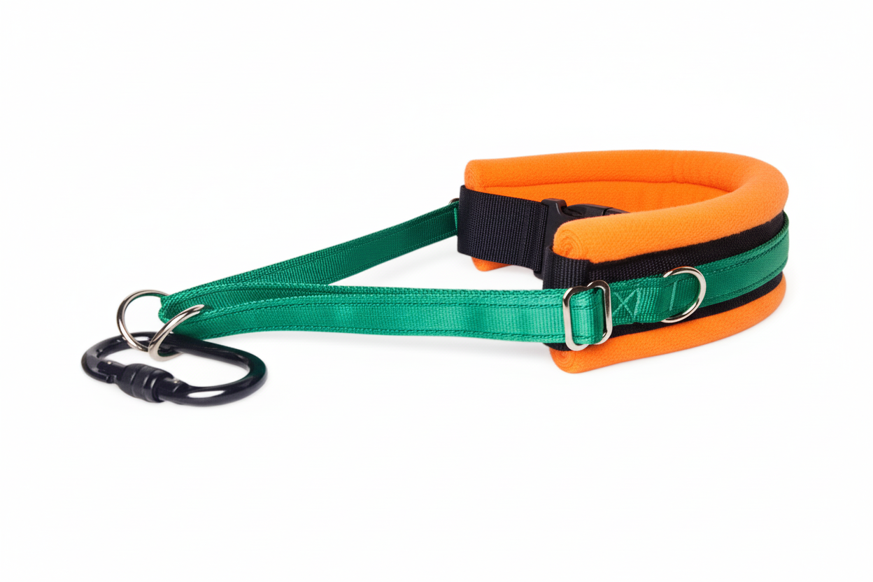 Emerald and orange collar