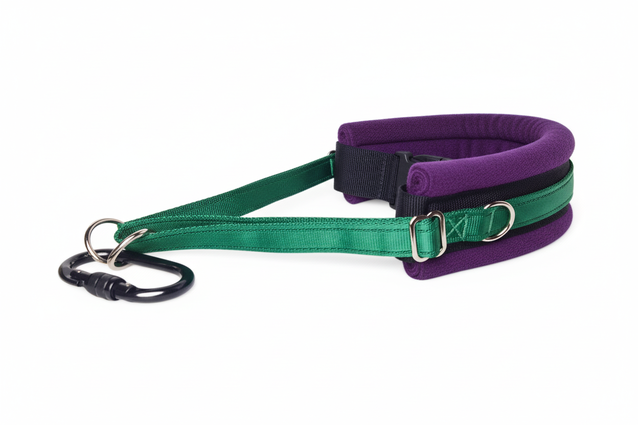 Emerald and purple collar