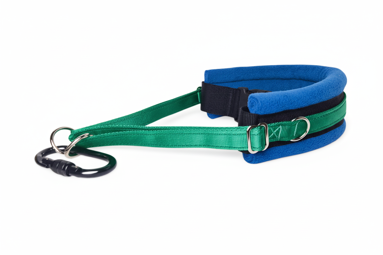 Emerald and royal blue collar