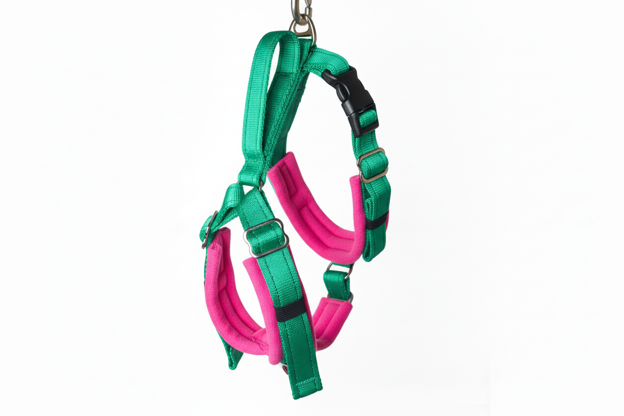 Emerald Green Adjustable Vari-Fit Harness - Fleece Lined