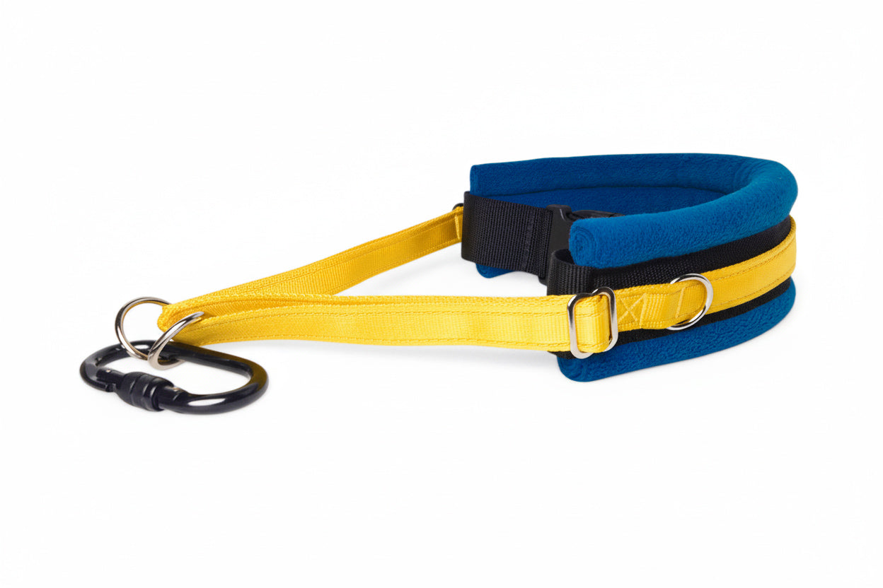 Hands Free Dog Walking Belt - Yellow Webbing