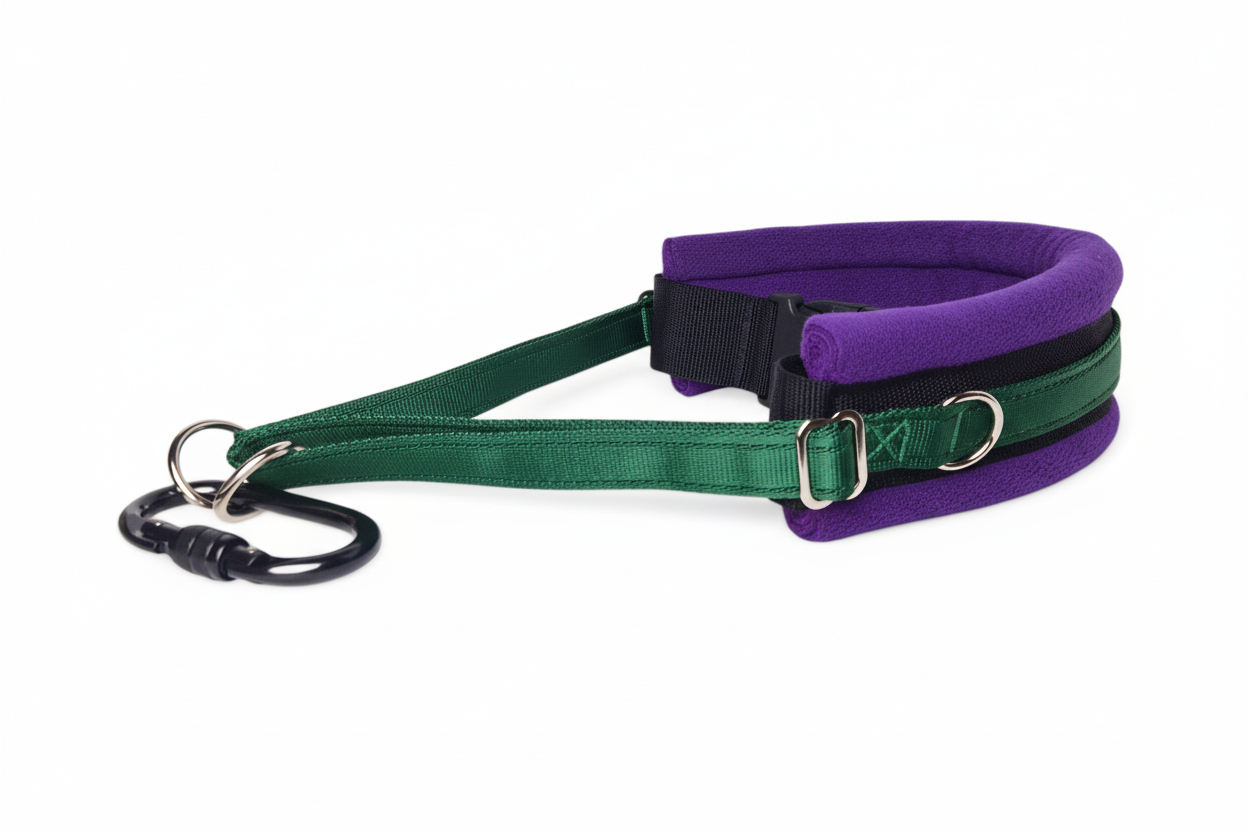 Forest green and purple collar