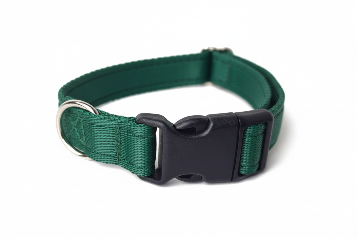 Forest green clip collar