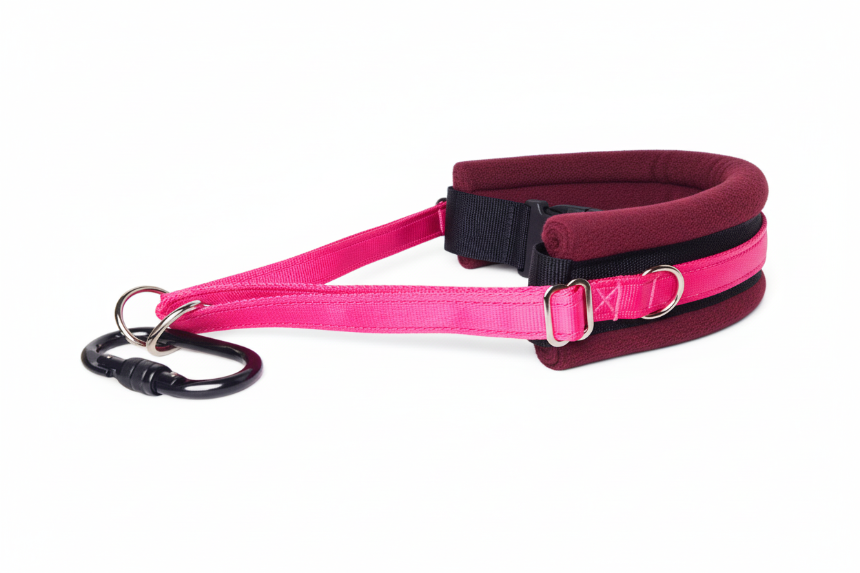 Hot pink and burgundy collar