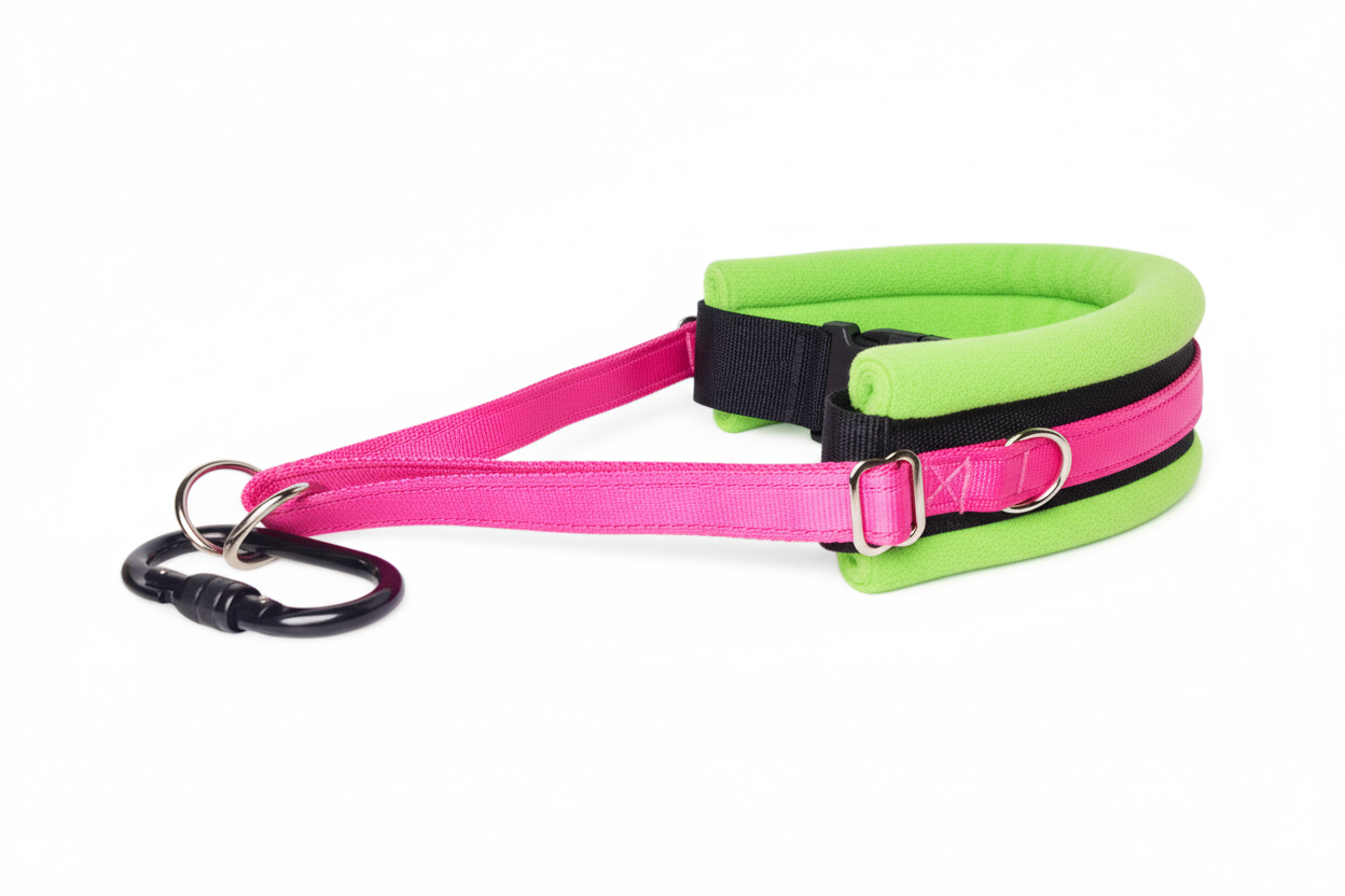 Hot pink and lime green collar