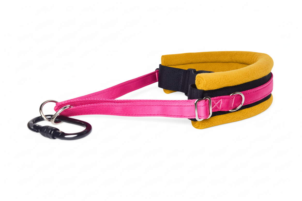 Hot pink and mustard collar