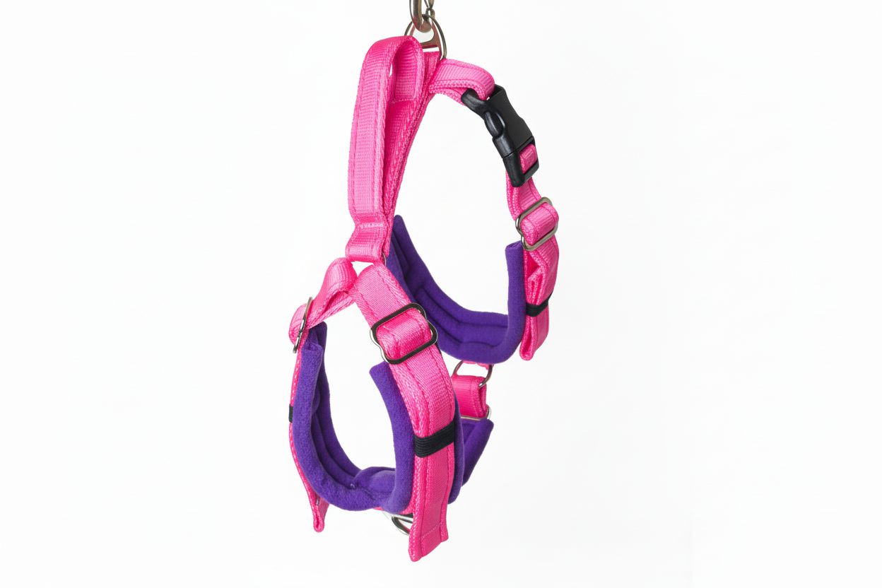 Hot pink and purple harness