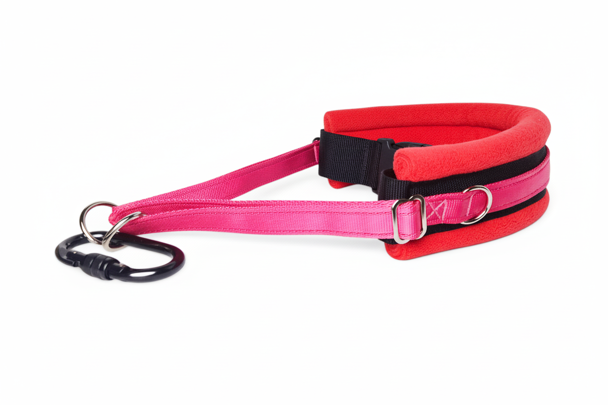 Hot pink and red collar