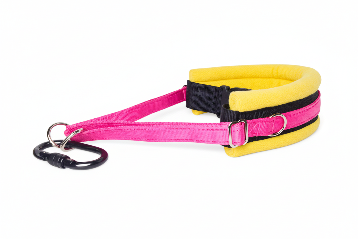 Hot pink and sunshine yellow collar