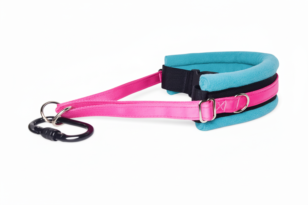 Hot pink and turquoise collar