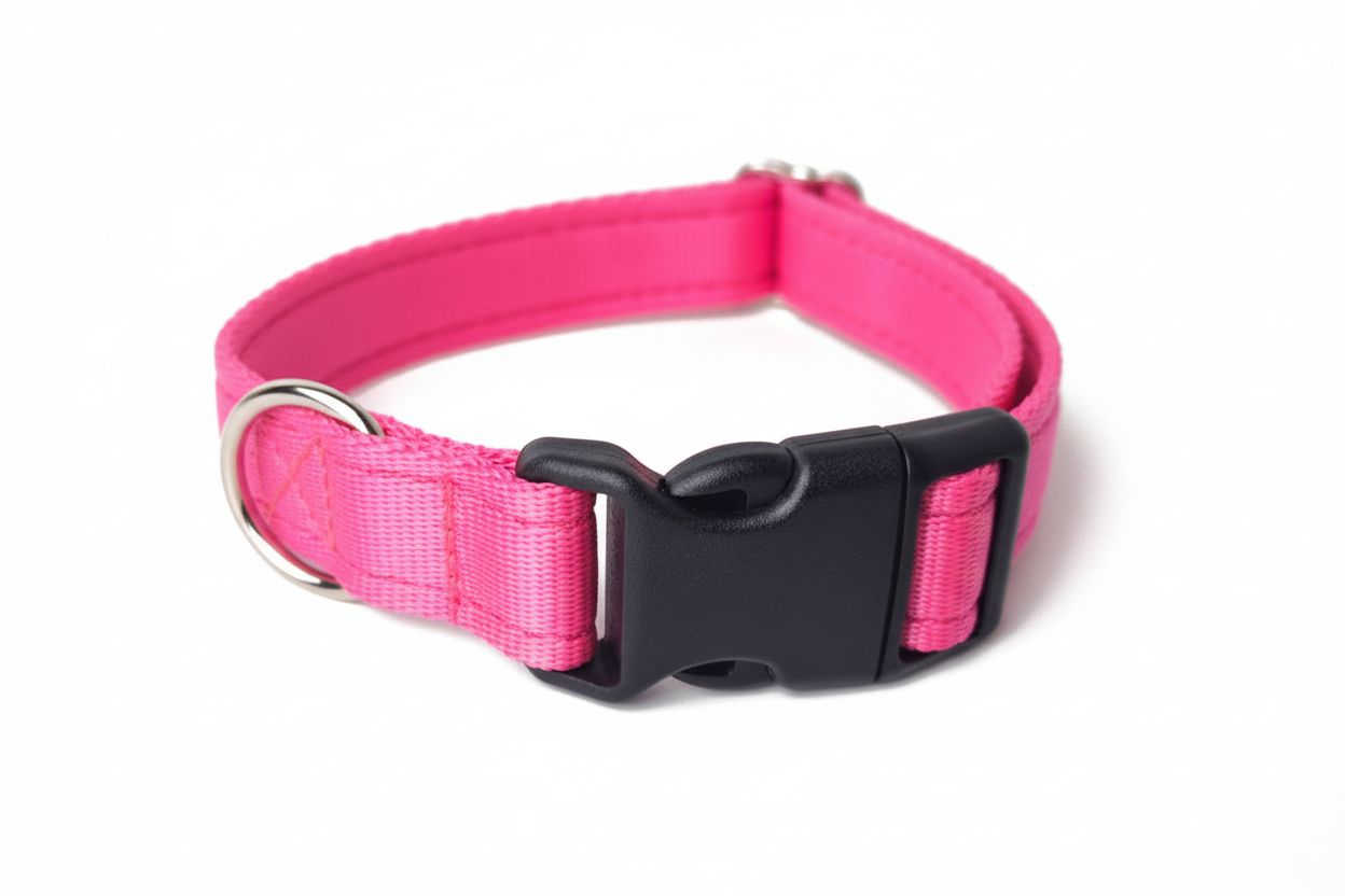Hot pink clip collar
