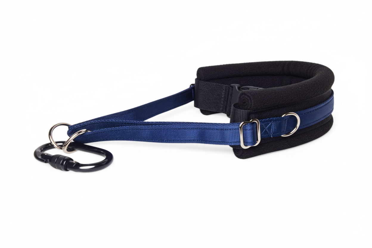 Navy and black collar