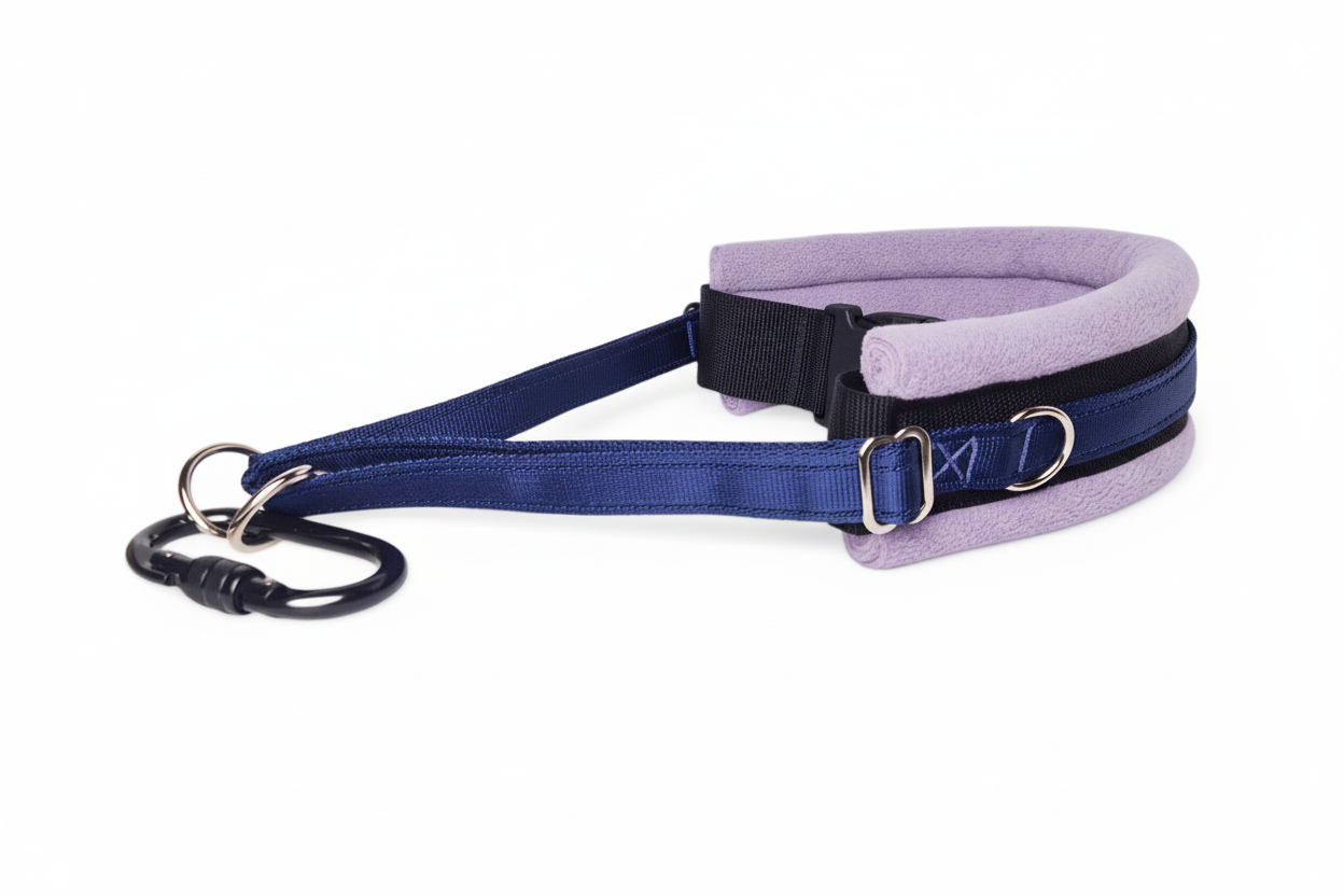 Navy and lilac collar