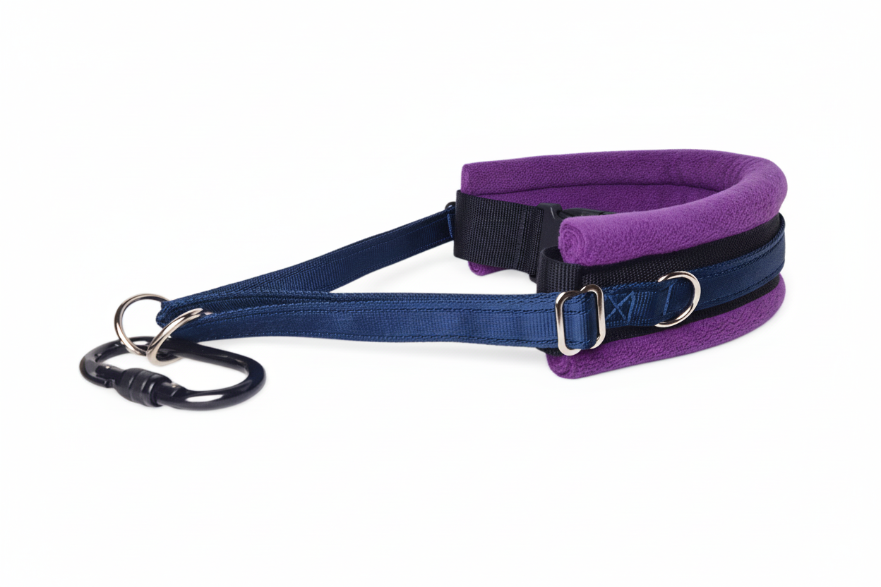 Navy and purple collar