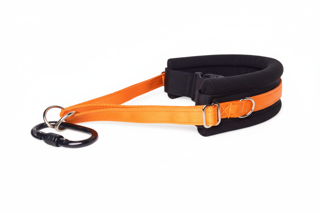 Orange and black collar