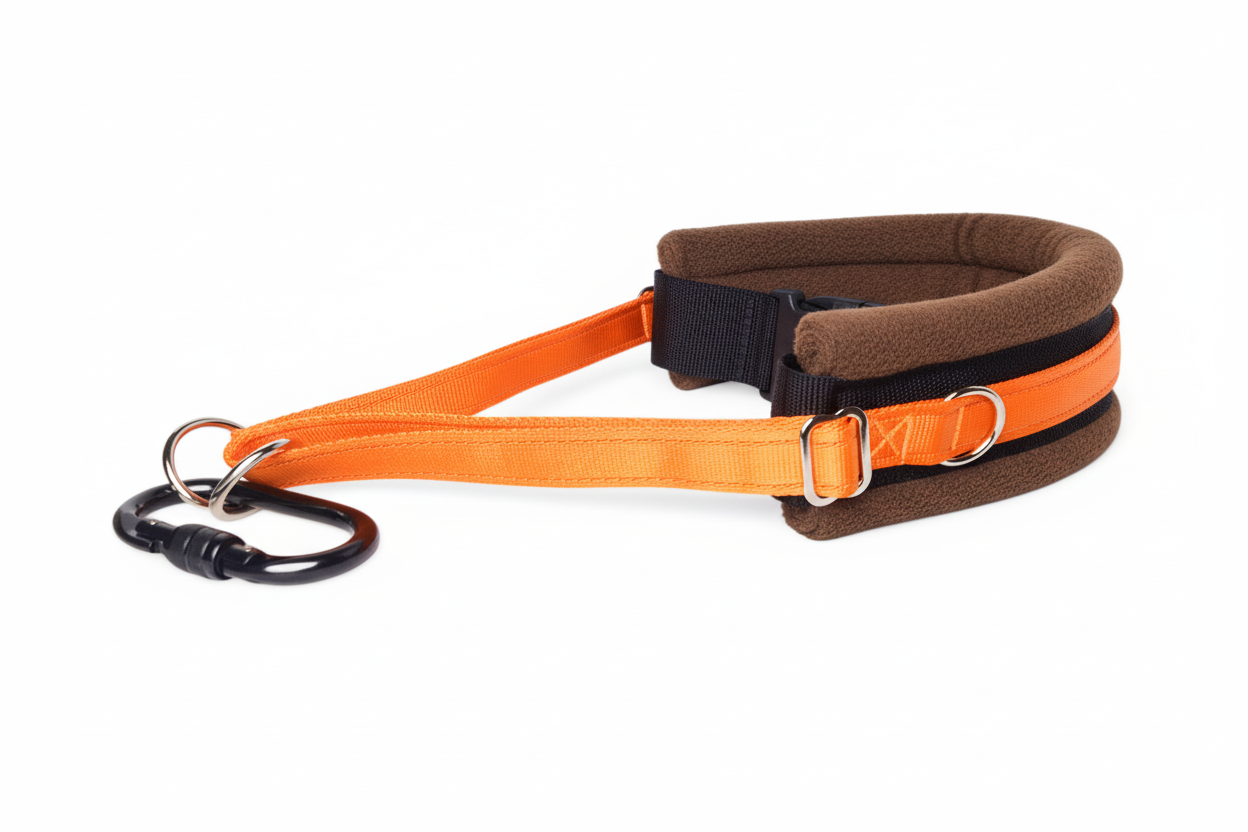 Orange and brown collar
