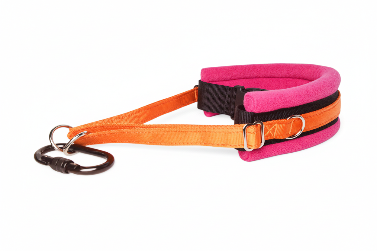 Orange and hot pink collar