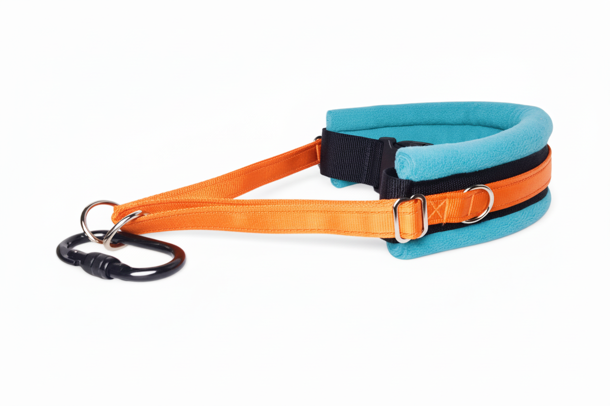Orange and turquoise collar