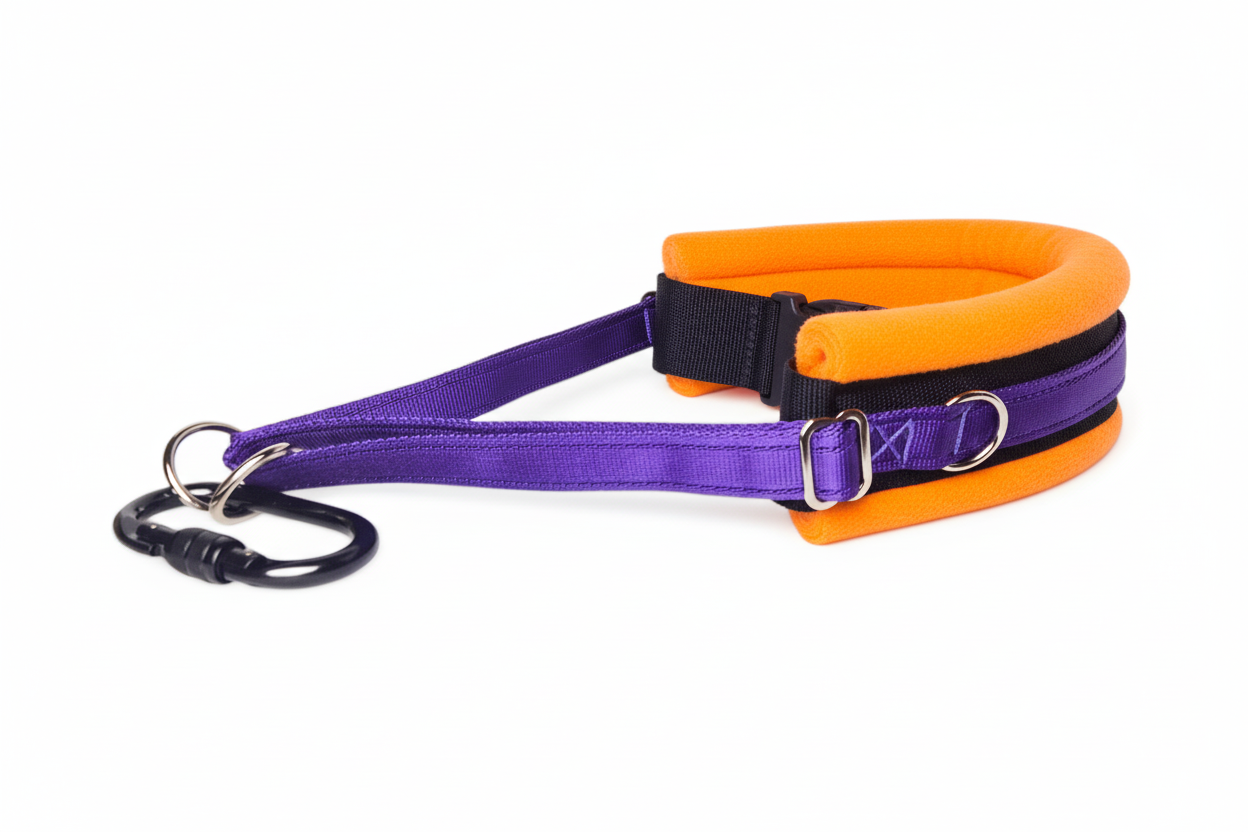 Purple and orange collar