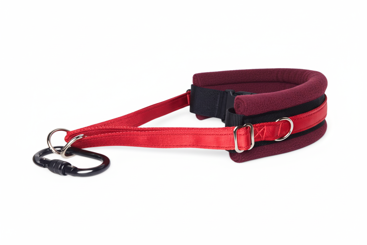 Red and burgundy collar