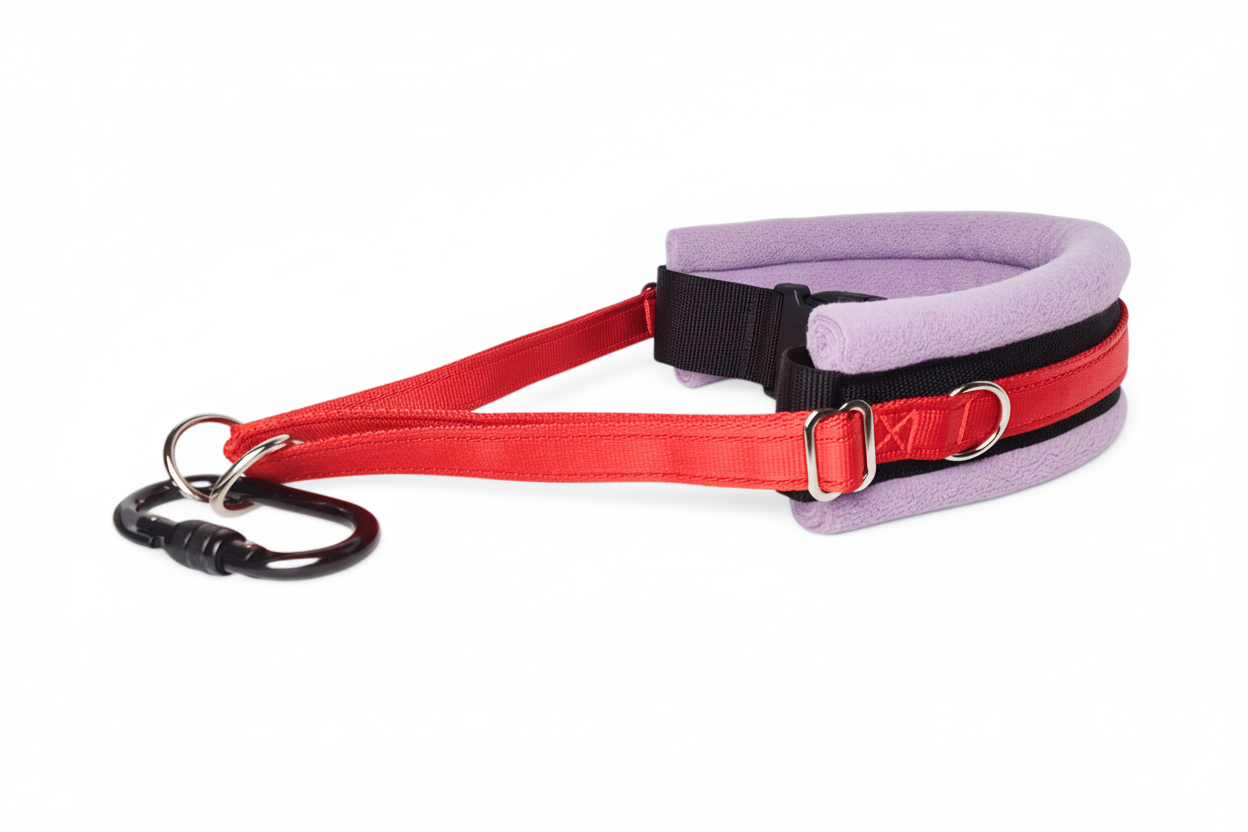 Red and lilac collar