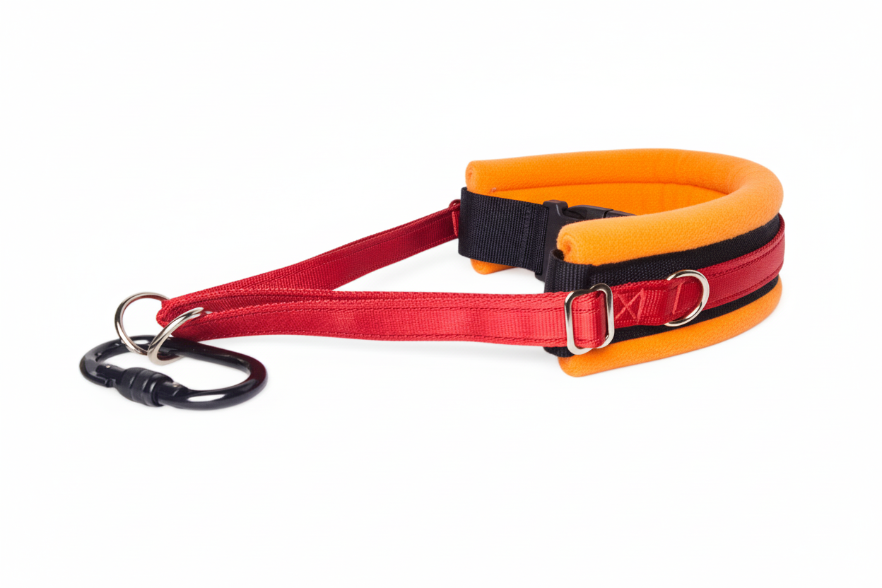 Red and orange collar