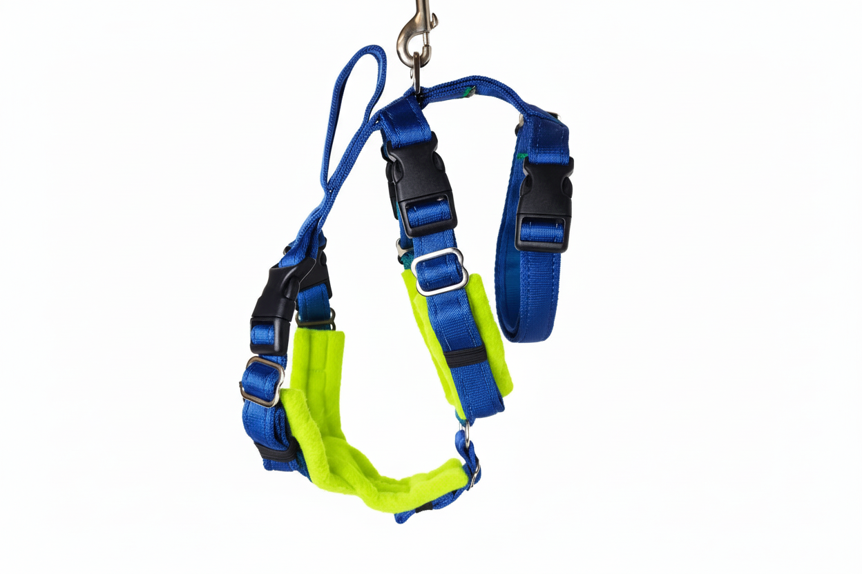 Royal Blue Escape Proof Adjustable Houdini Harness - Fleece Lined