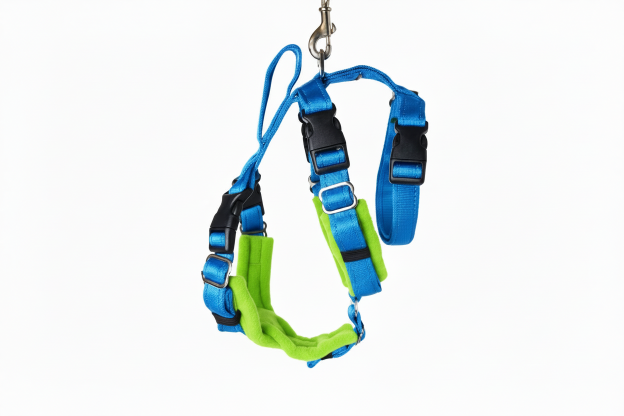 Electric Blue Escape Proof Adjustable Houdini Harness - Fleece Lined