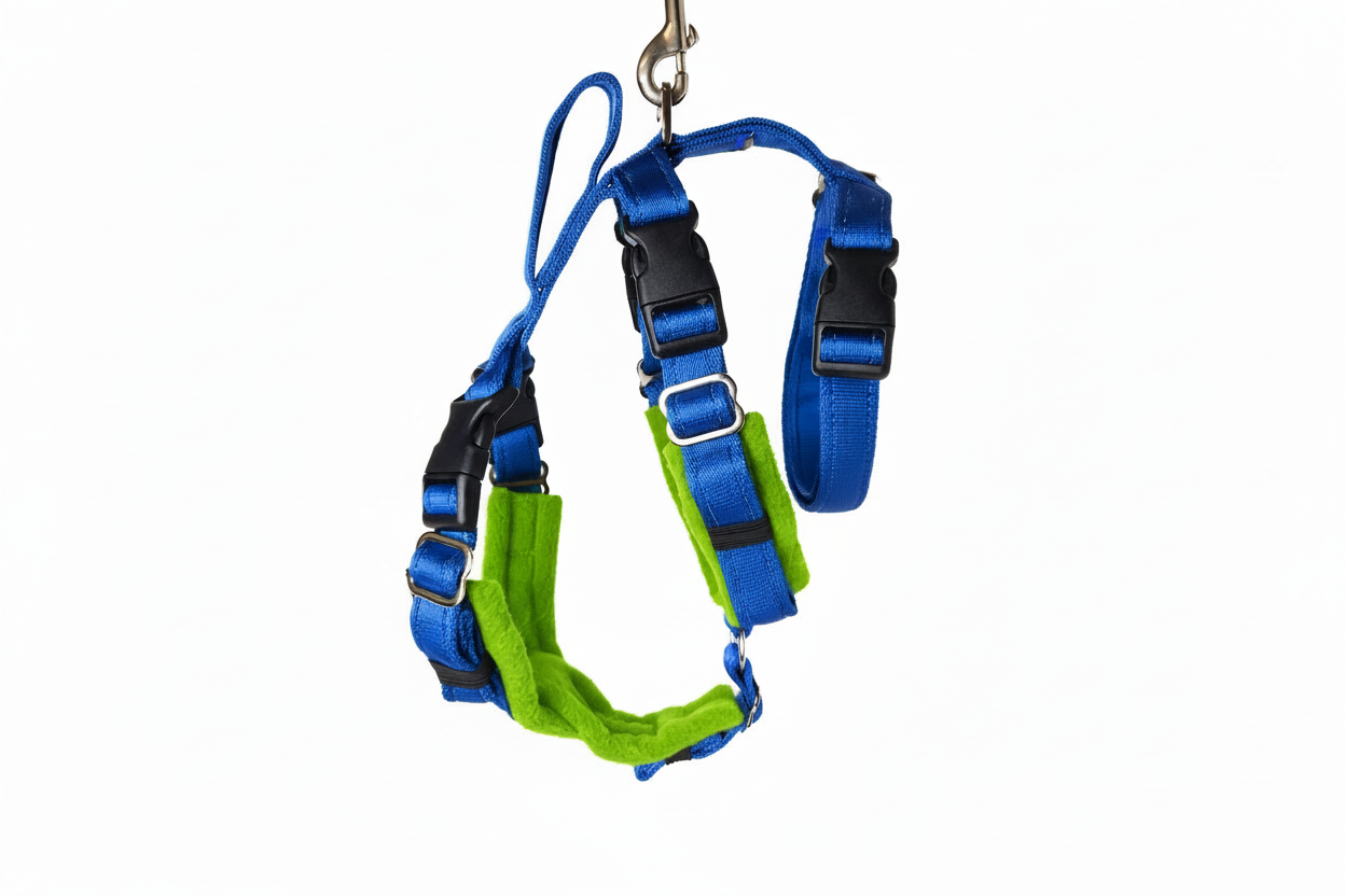 Royal Blue Escape Proof Adjustable Houdini Harness - Fleece Lined