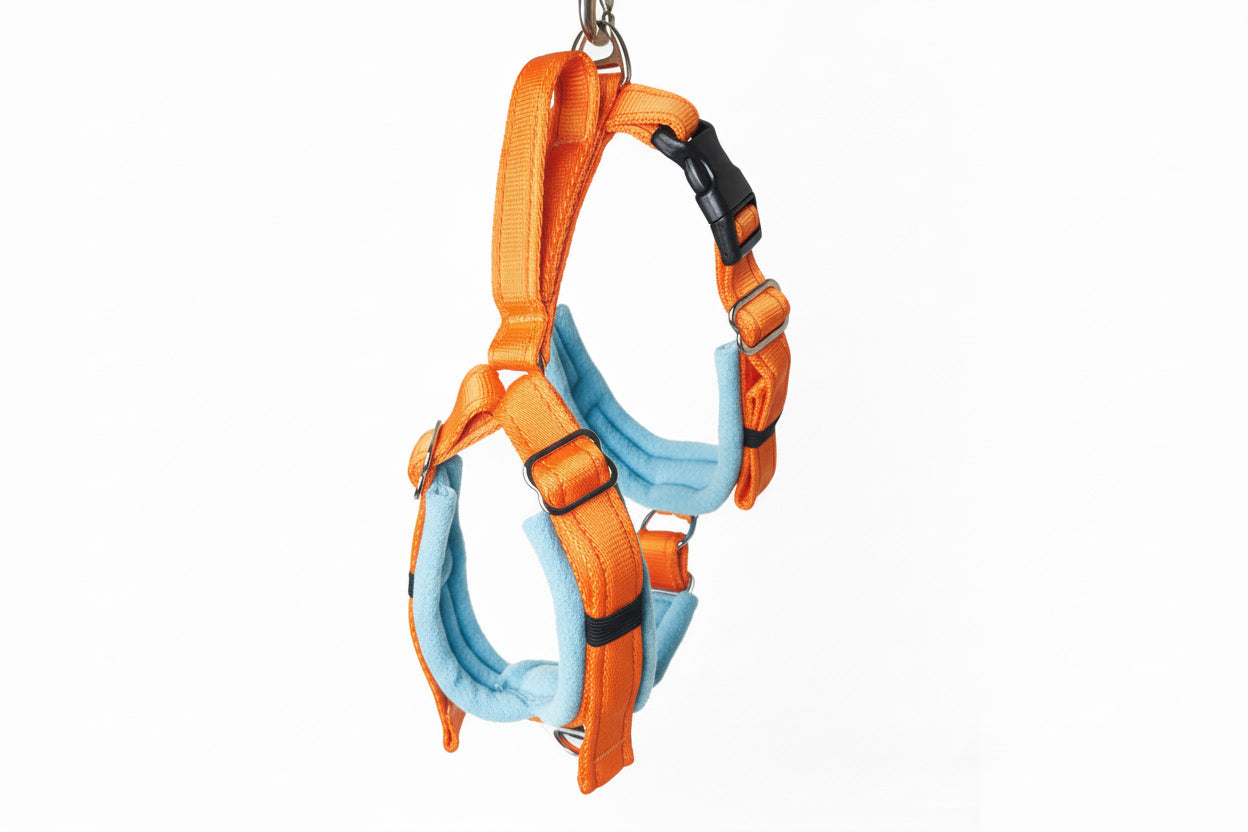 Orange Adjustable Vari-Fit Harness - Fleece Lined
