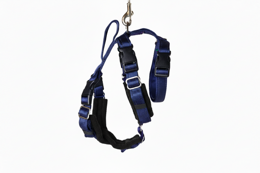 Navy Blue Escape Proof Adjustable Houdini Harness - Fleece Lined