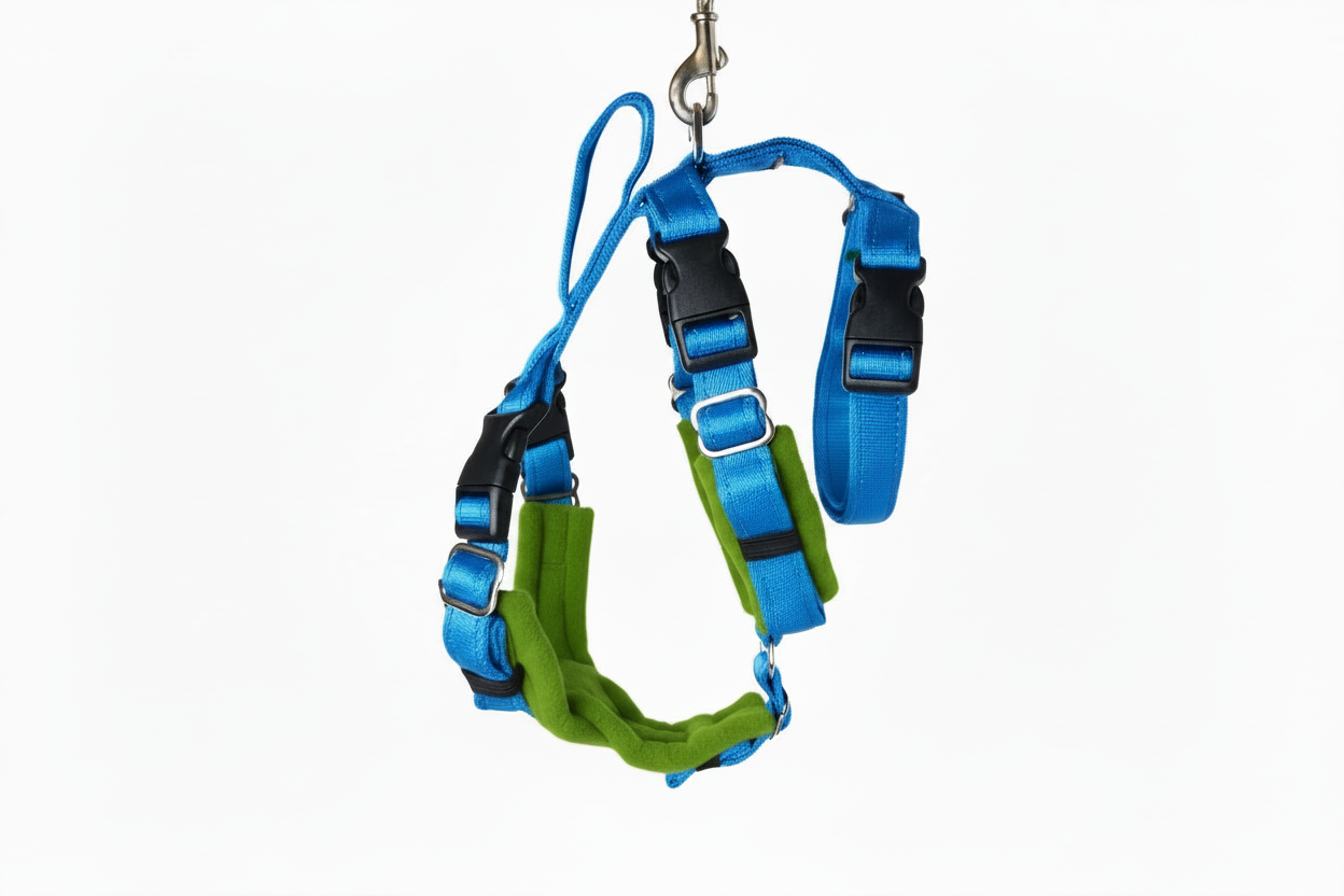 Electric Blue Escape Proof Adjustable Houdini Harness - Fleece Lined