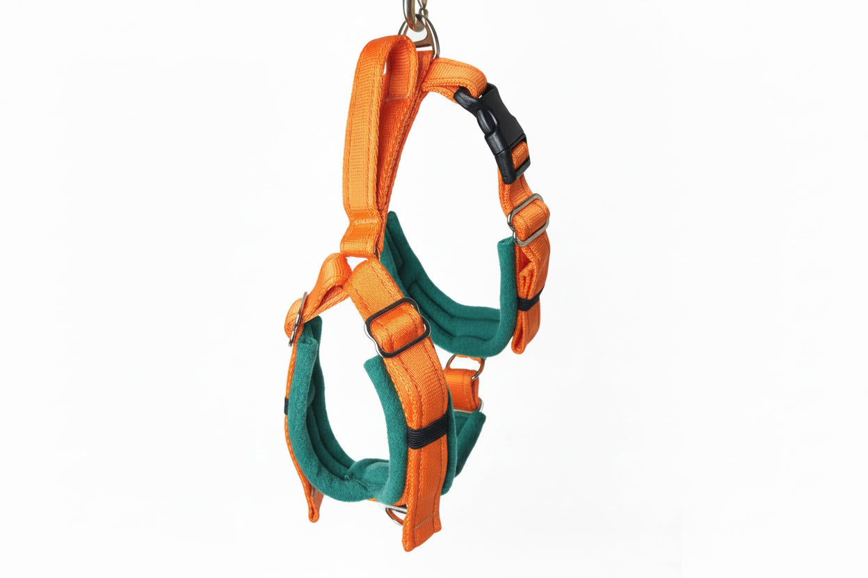 Orange Adjustable Vari-Fit Harness - Fleece Lined