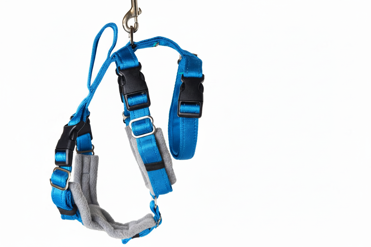 Electric Blue Escape Proof Adjustable Houdini Harness - Fleece Lined