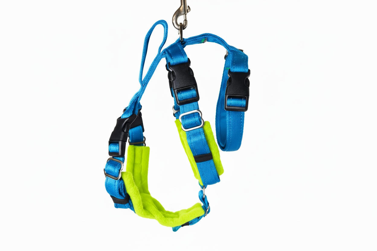 Electric Blue Escape Proof Adjustable Houdini Harness - Fleece Lined