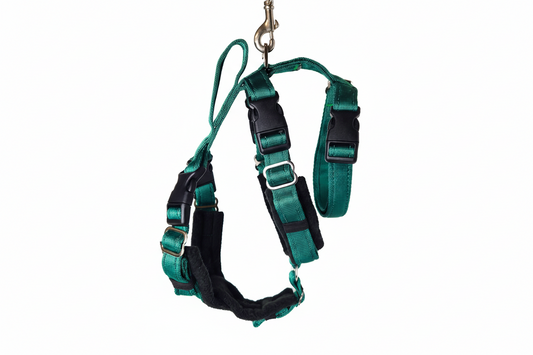 Forest Green Escape Proof Adjustable Houdini Harness - Fleece Lined