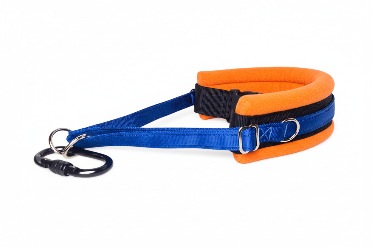 Royal blue and orange collar