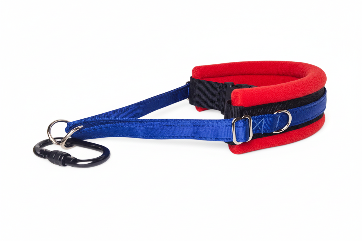 Royal blue and red collar