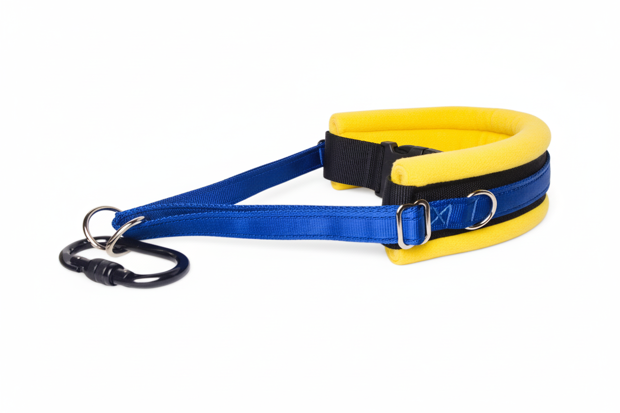 Royal blue and sunshine yellow collar