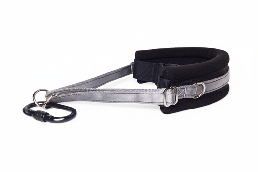 Silver grey and black collar