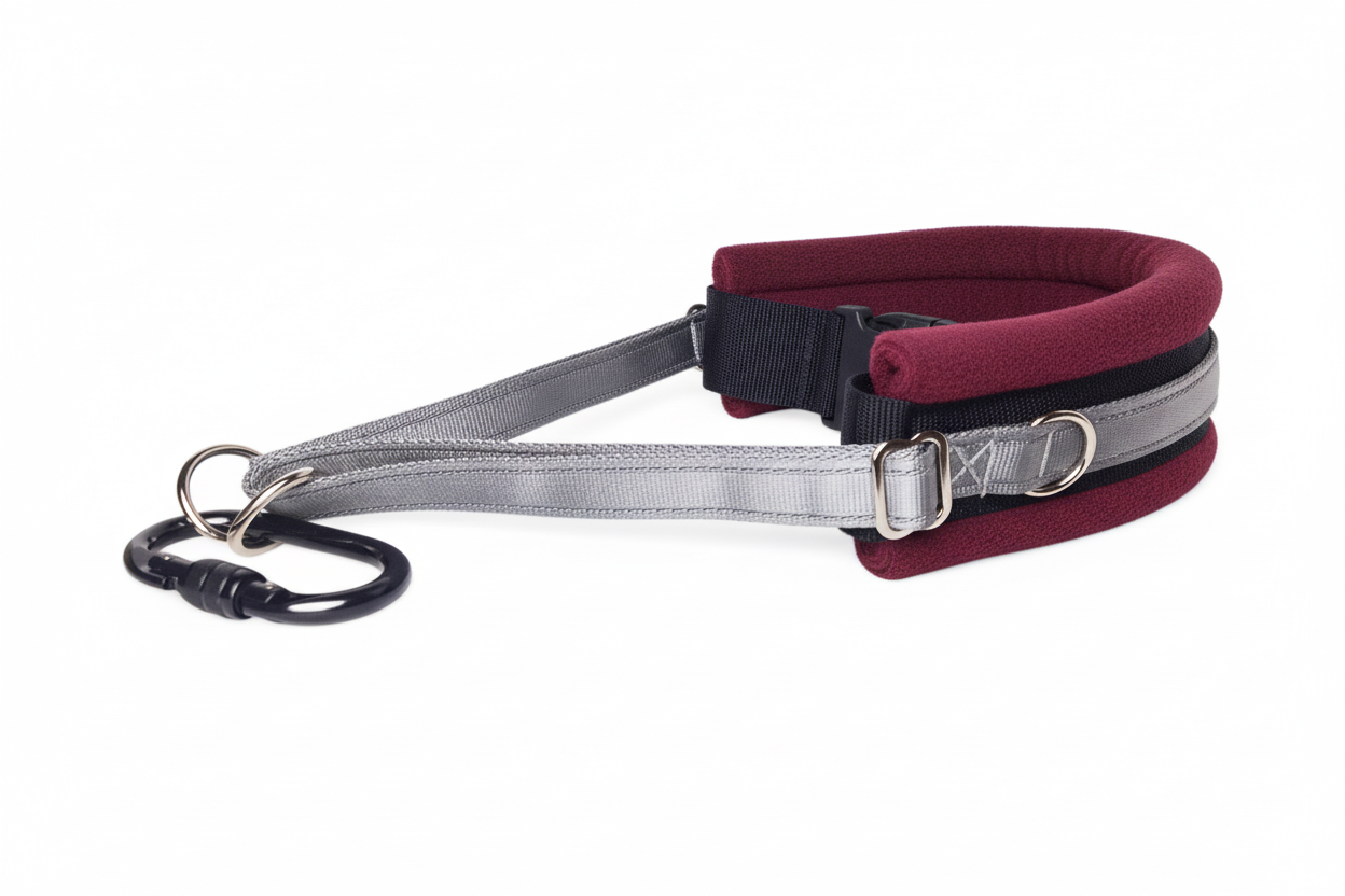 Silver grey and burgundy collar