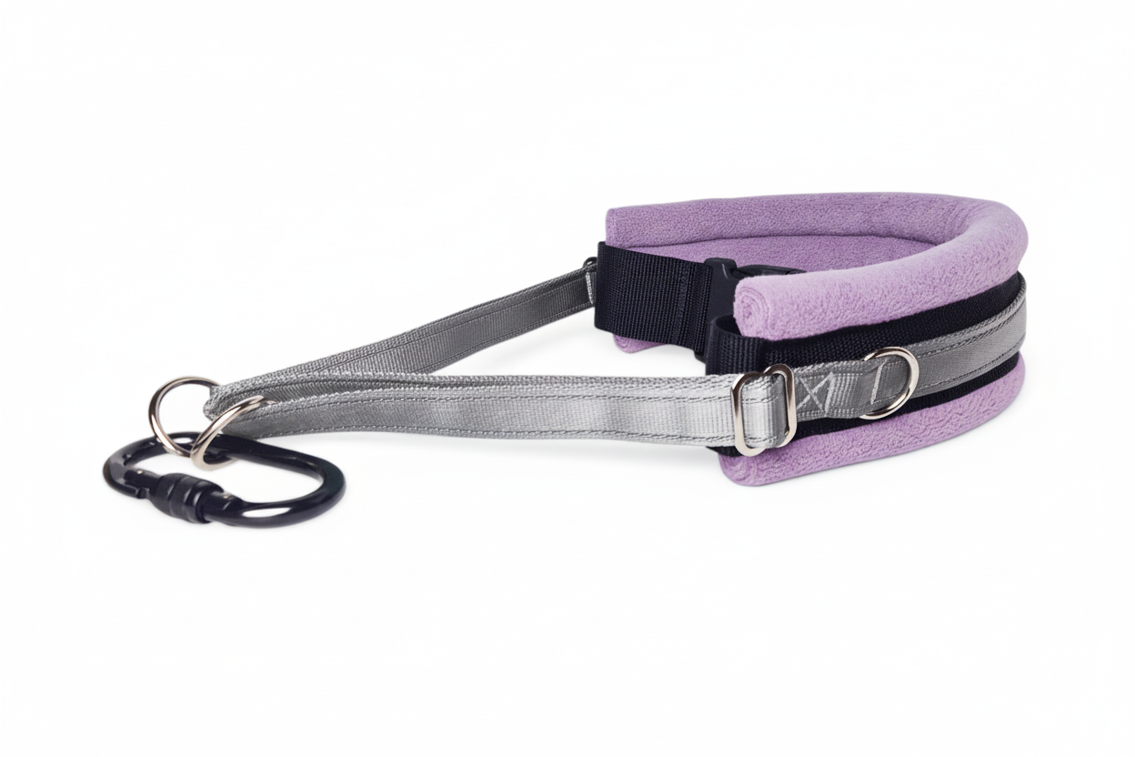 Silver grey and lilac collar