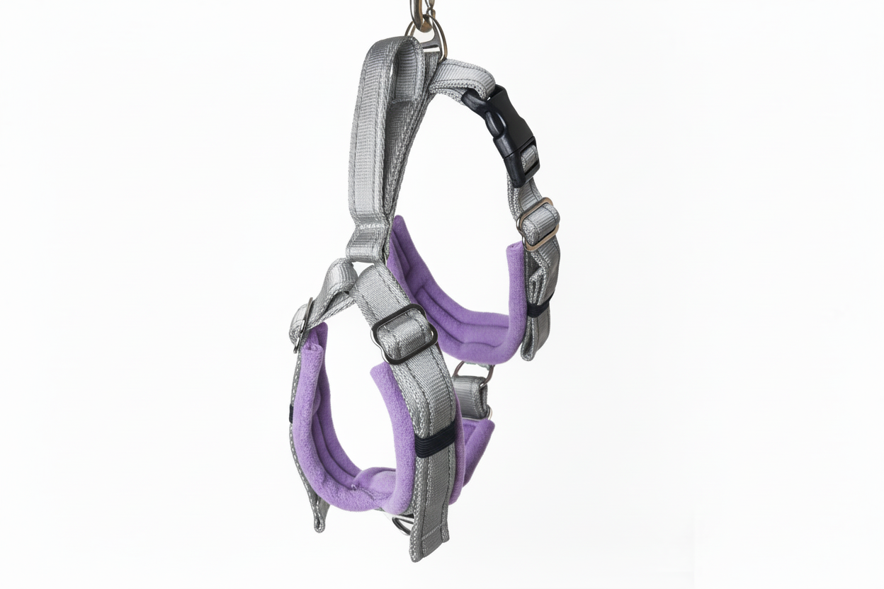 Silver grey and lilac harness