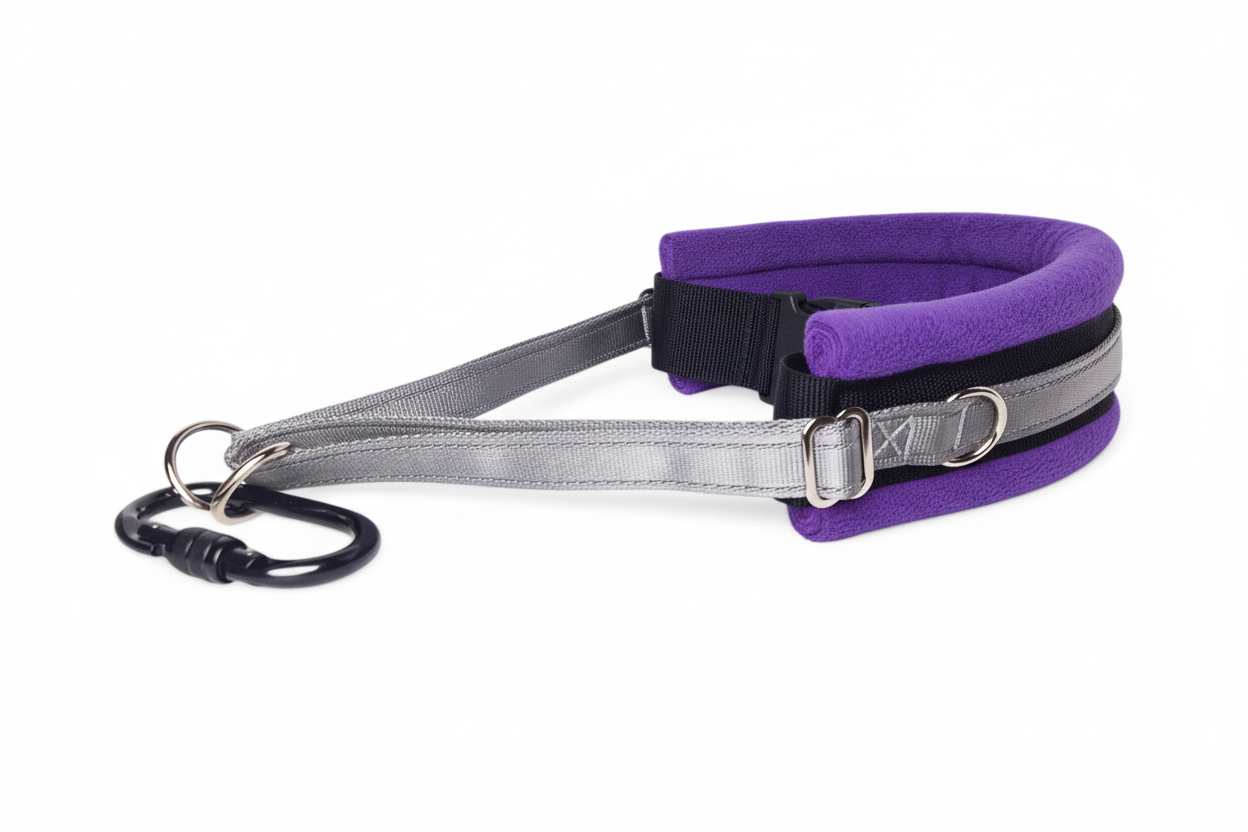 Silver grey and purple collar