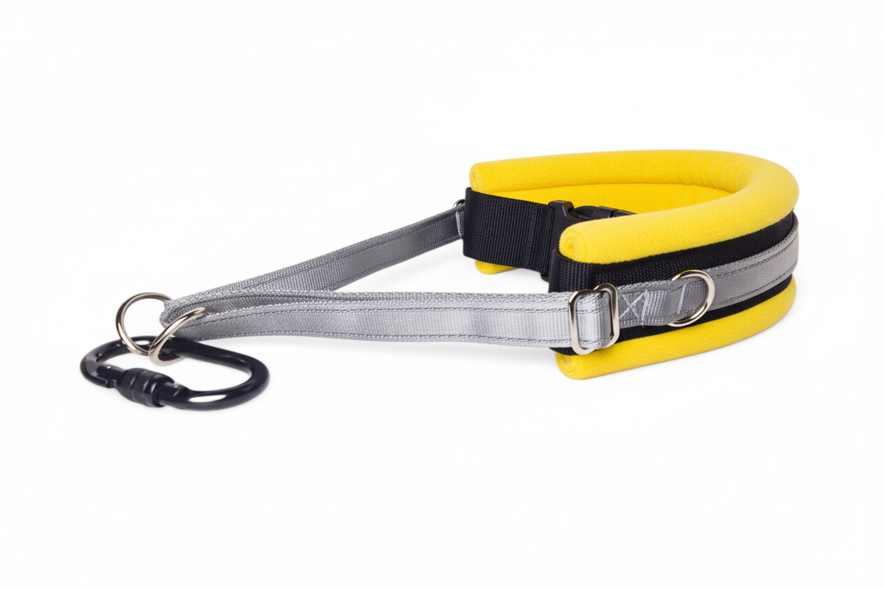Silver grey and sunshine yellow collar