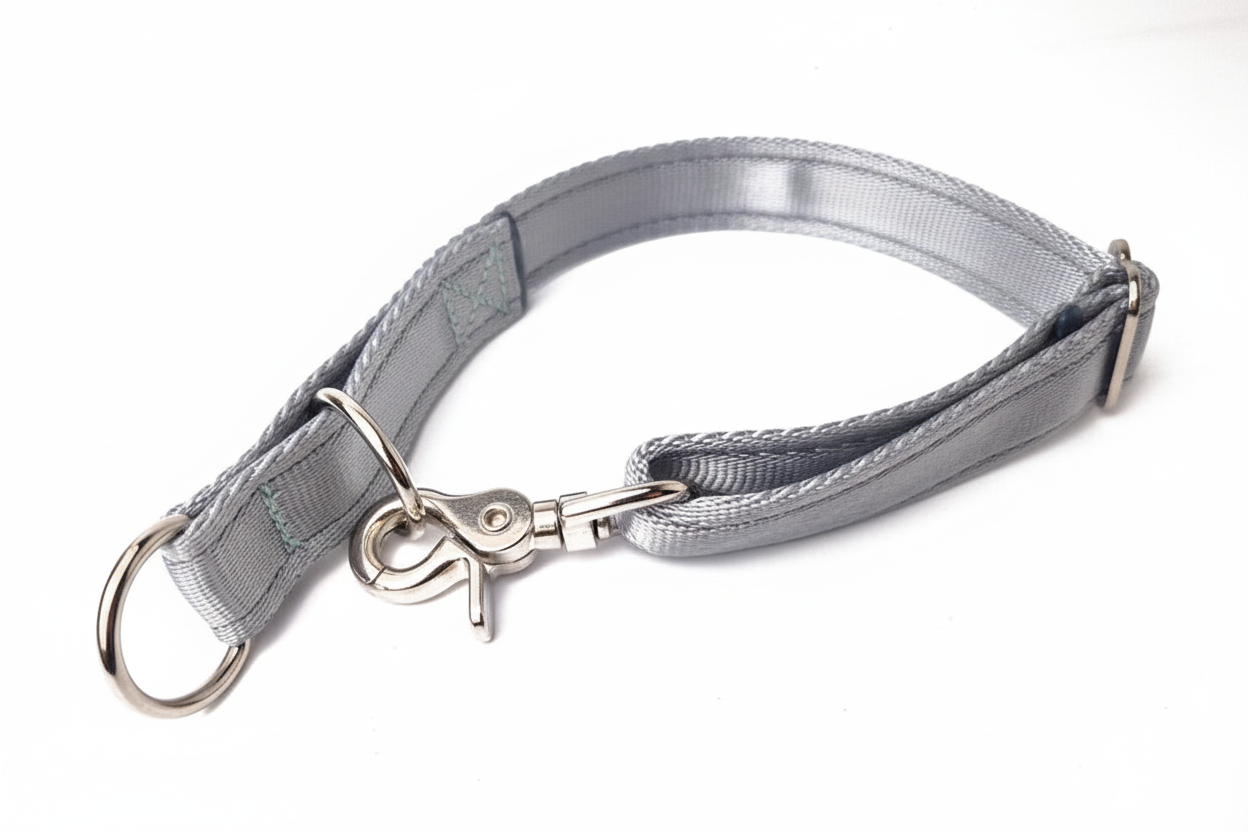 Silver grey lanyard