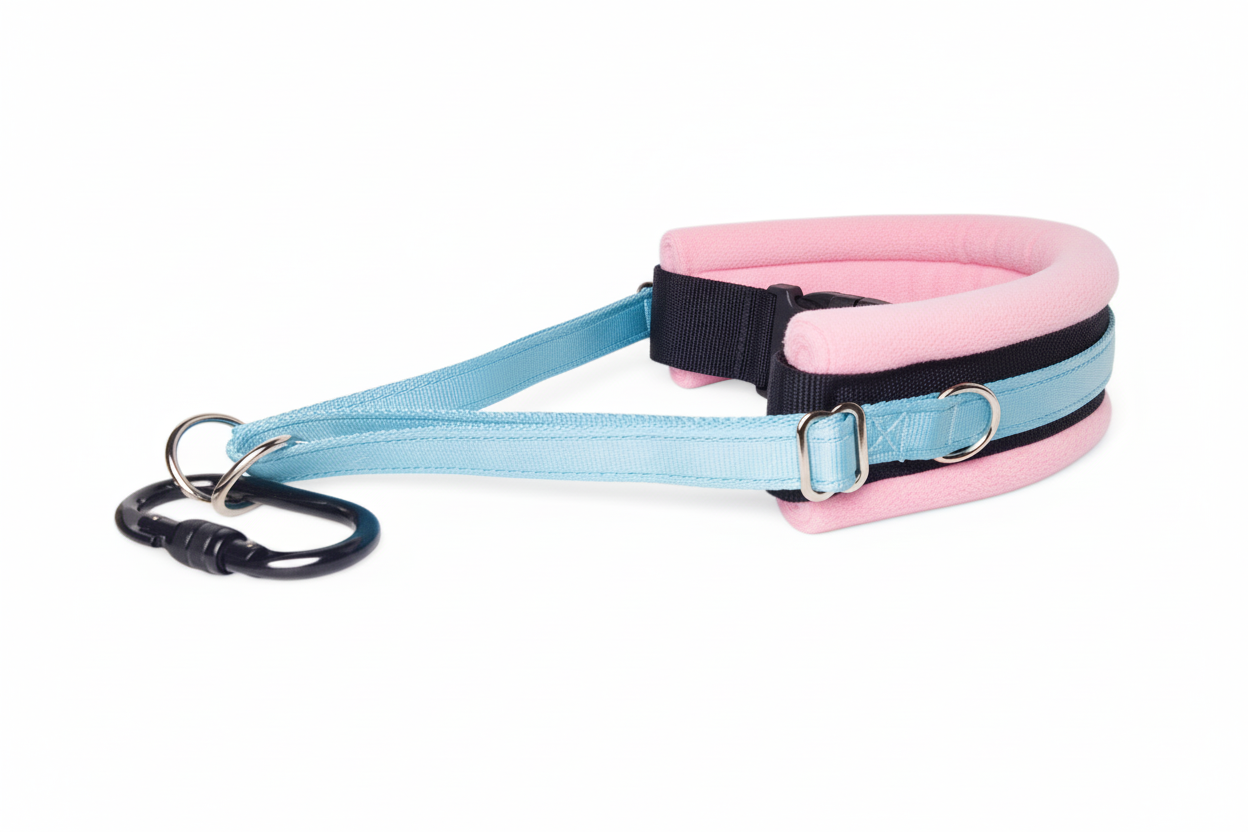 Sky blue and baby pink collar