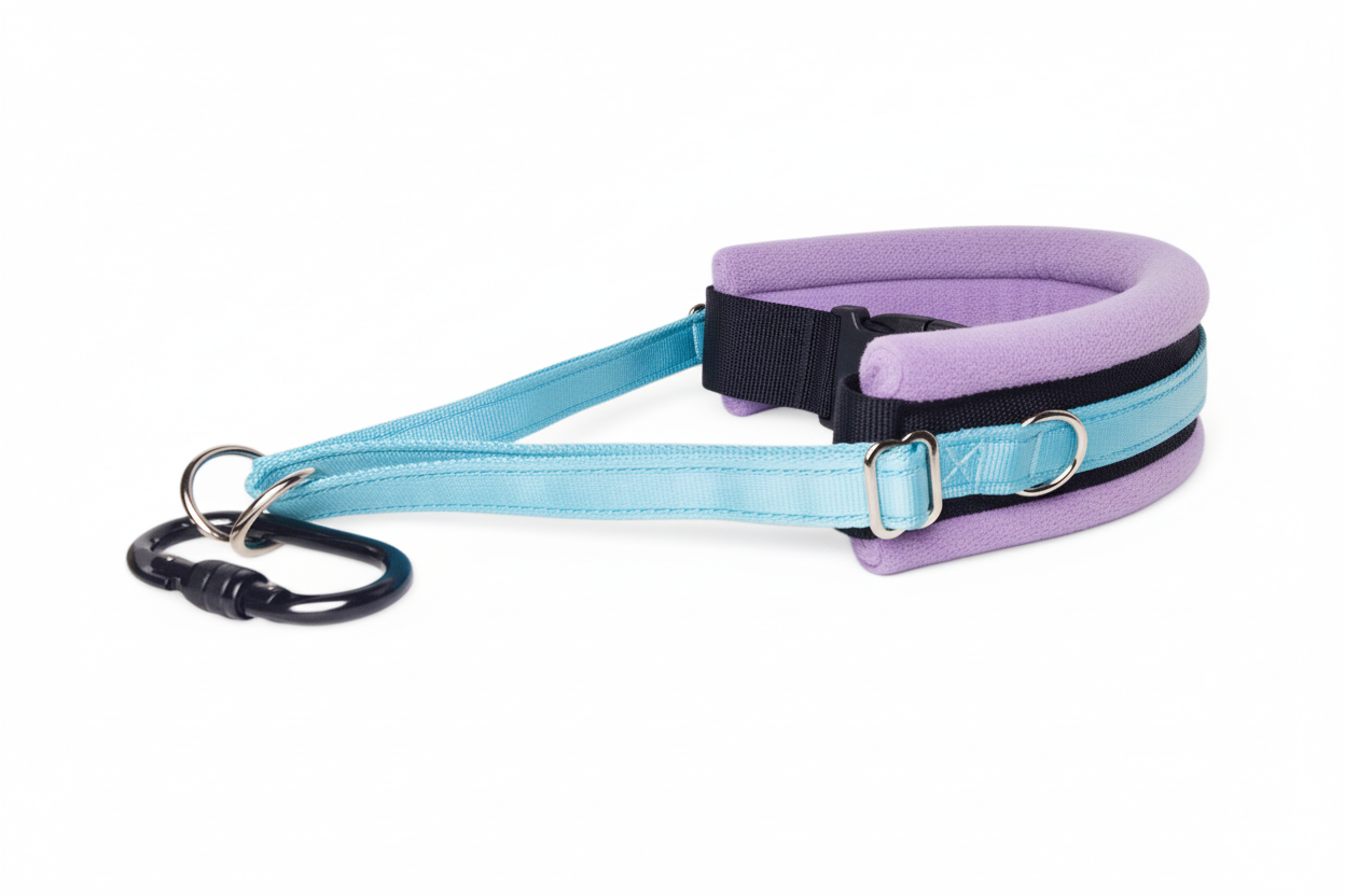 Sky blue and lilac collar